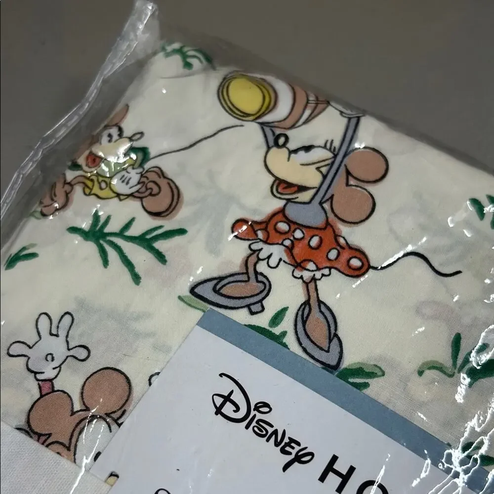 Disney Home x Sanderson Minnie Mouse and Mickey Mouse Garden Duvet Bedding NWT